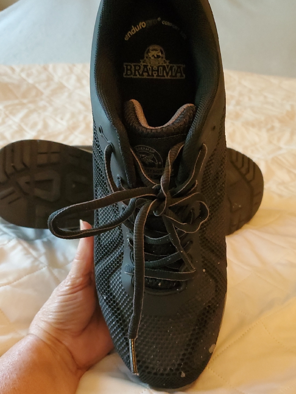 Brahma Men's Black Mesh Work Sneaker